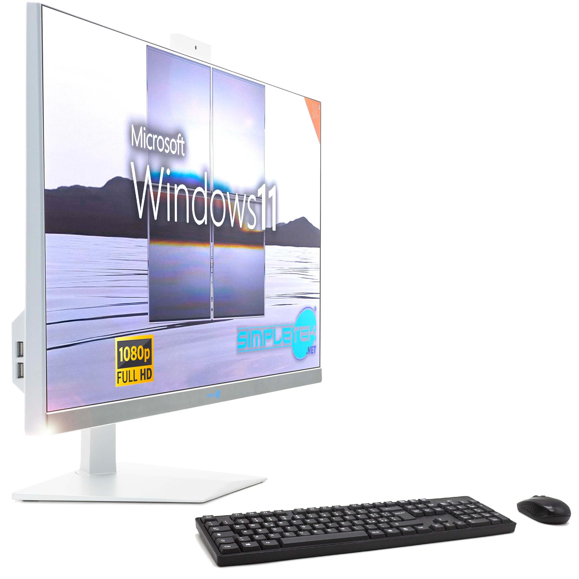 SIMPLETEK - PC All in One 24" FHD 60Hz Core i7 Windows 11 | 8GB RAM SSD 120GB | Dom, Praca