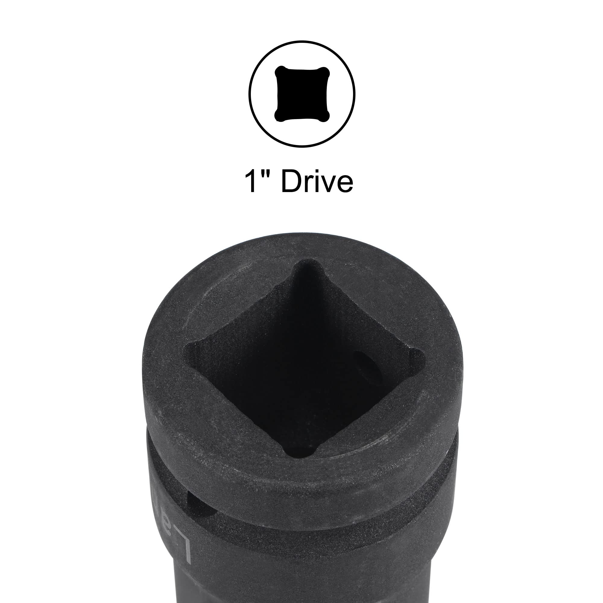 Uxcell Schlag-Stecknuss 1 Zoll Antrieb X 34 Mm Tiefe | 6-Kant, Chrom-Vanadium-Stahl, Metrisch | Für Schlagschrauber