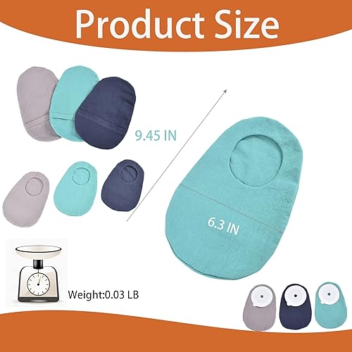 Miniatura 6 de Fundas para bolsas de ostomía para cinturón de ostomía, ligeras, fundas de colostomía con apertura, de algodón, transpirable y agradable a la piel