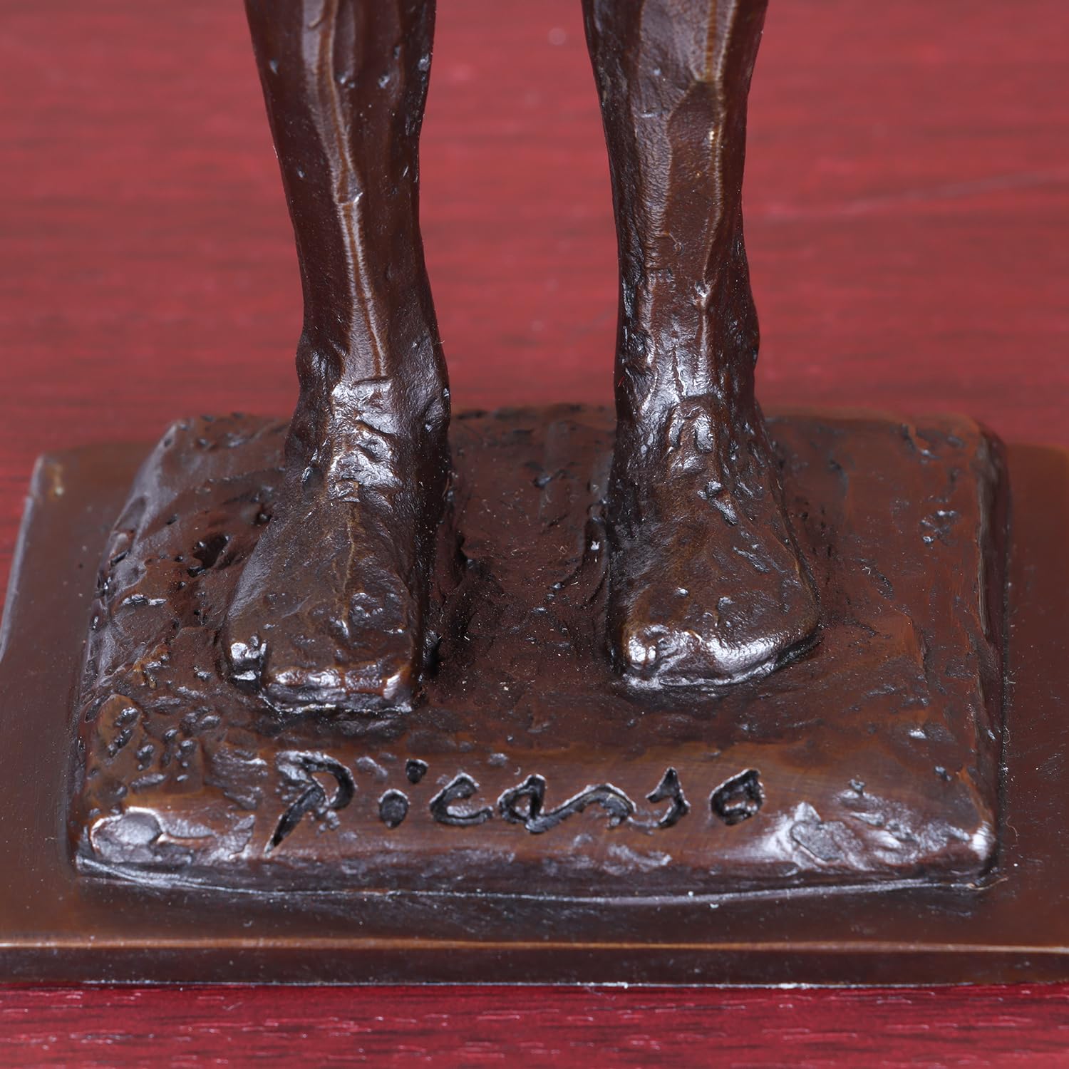 Bronze-Picasso-Skulptur "Ein Mann mit einer Ziege", Nachbildung, berühmte Skulptur, Handarbeit, Heimdekoration, 20 cm