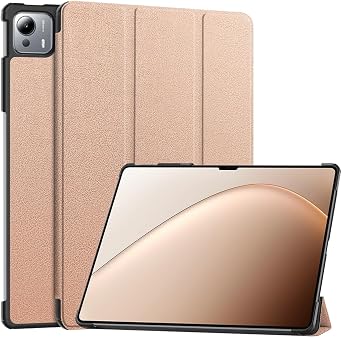 Kepuch Custer Case Compatible for Xiaomi Pad 7 Ultra 14",Ultra-Thin PU-Leather Hard Shell Cover - Rose Gold