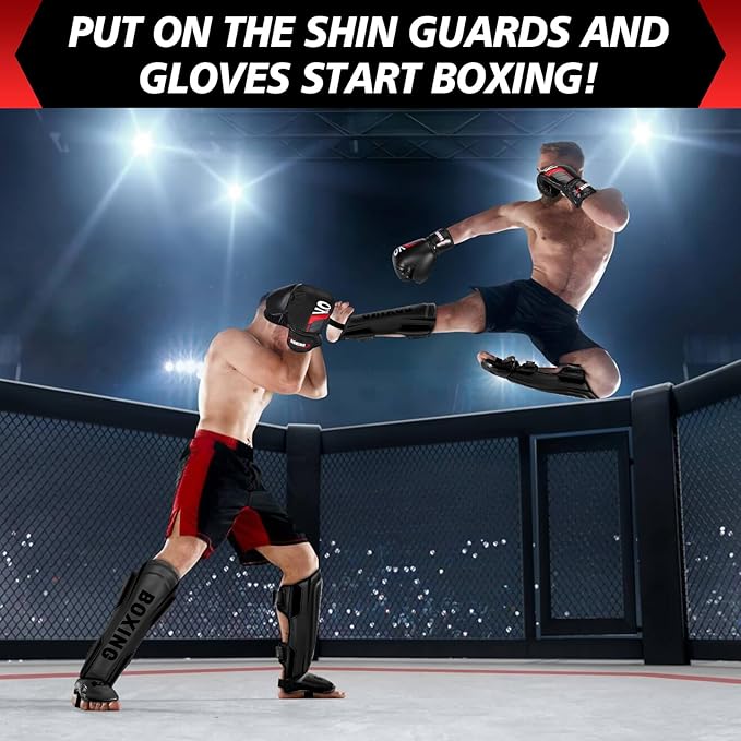 Guantes de Boxeo y Protectoras de Espinilla para Entrenamien miniatura 7