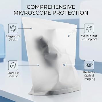 Microscope Dust Cover 480x490mm Protective Clear Plastic for Stereo Microscopes Lab Equipment Accessory