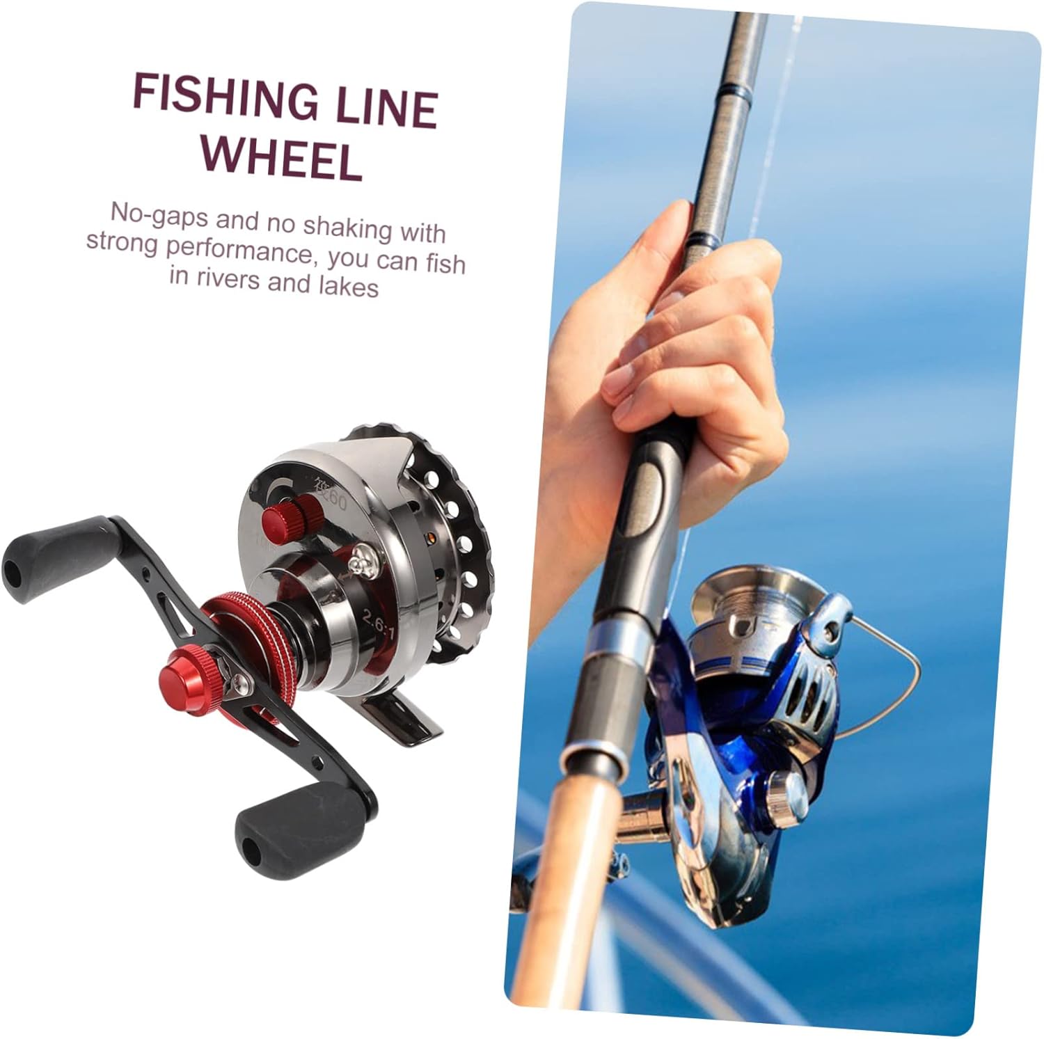Ice Fishing Reel Strong Lightweight Portable Ergonomic Handle for Comfortable Fishing Experience