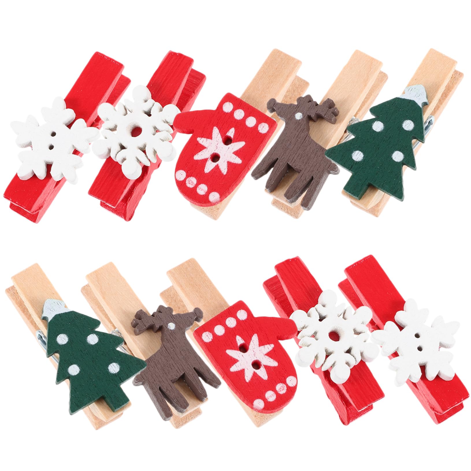 PRETYZOOM 625 STK Cartoon-fotohalter Mini-weihnachtswäscheklammern Mini-wäscheklammer Für Foto Weihnachts-mini-fotoclips Cartoon-fotoclips Weihnachts-memo-Clips Eisen