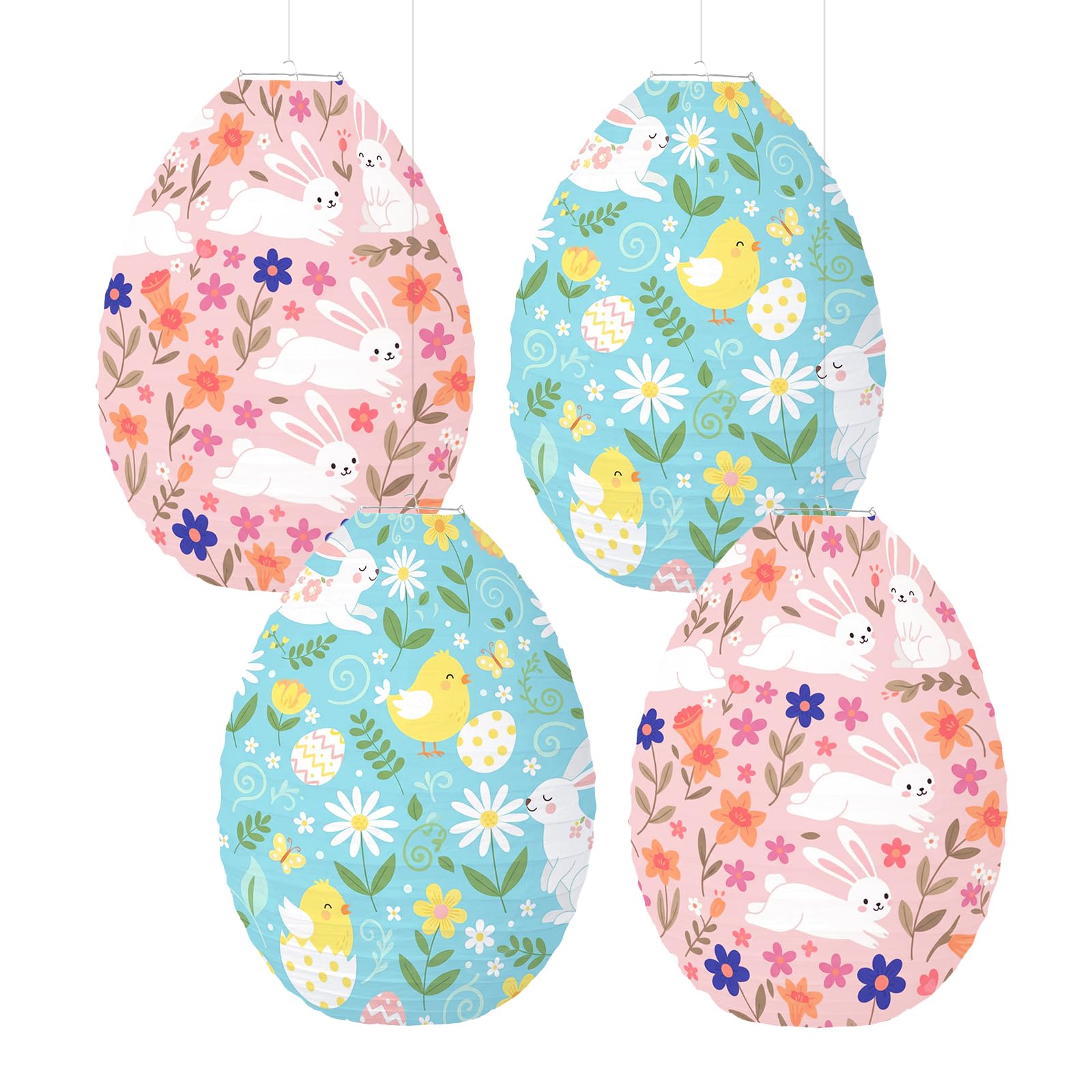 Lanterne en papier pour Pâques lot de 4 pour embellir facilement la maison