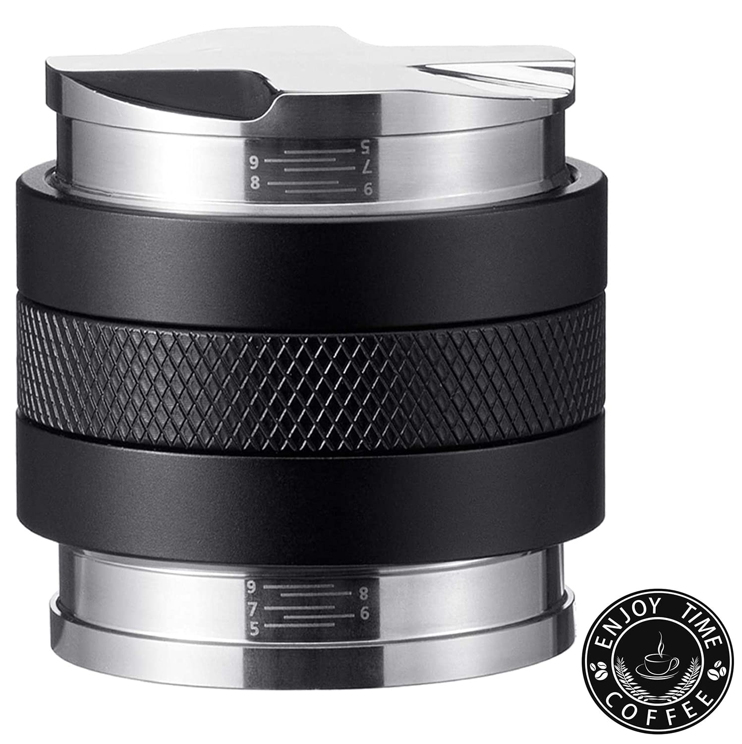 Coffee Distributor/Tamper Coffee Leveler/Tamper Adjustable Depth Coffee Distributor Stainless Steel Espresso Tamper/Leveler Double-Head Coffee Distributor/Tamper （53mm Distributor/Tamper）