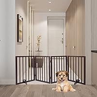 Vista 7 de Puertas plegables independientes para perros para casa, puerta de mascota para perros, puerta independiente para perros para interiores, puerta