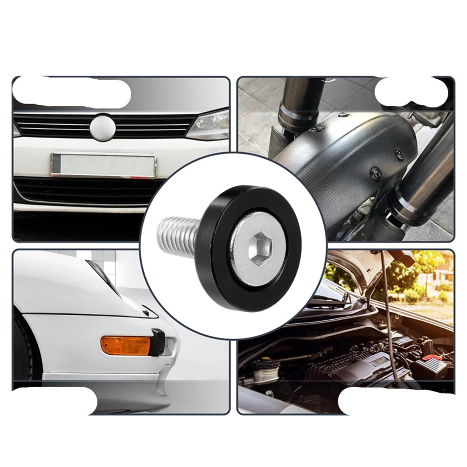 Für Motorräder 6pcs M6 Finishing Countersunk Bumper Unterlegscheiben, Dichtung Schraube Motorraum Kleid Für Up Fastener Kit Fastener Kit