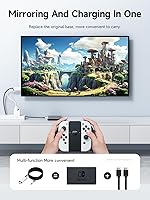 Vista 4 de Hagibis Switch Dock para Nintendo Switch OLED, adaptador de cable USB C a HDMI con HDMI 4K a 30Hz, suministro de energía de 100 W, adaptador tipo C