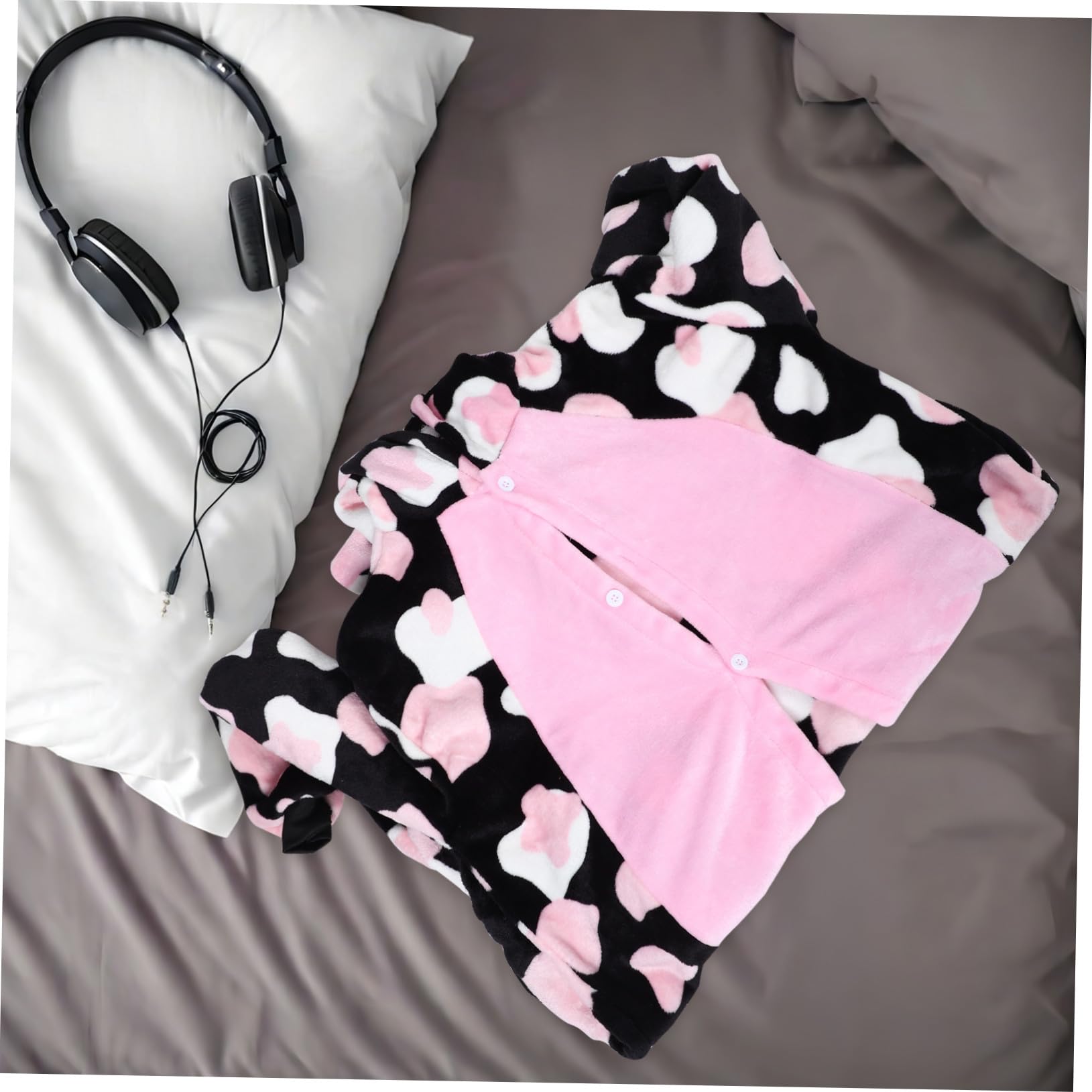 PACKOVE Pijama de Vaca Estampado Pijama para Adultos Disfraz de Fiesta de Criaturas Ropa de Dormir de Disfraz de Halloween para Actuaciones Escenario Talla XL