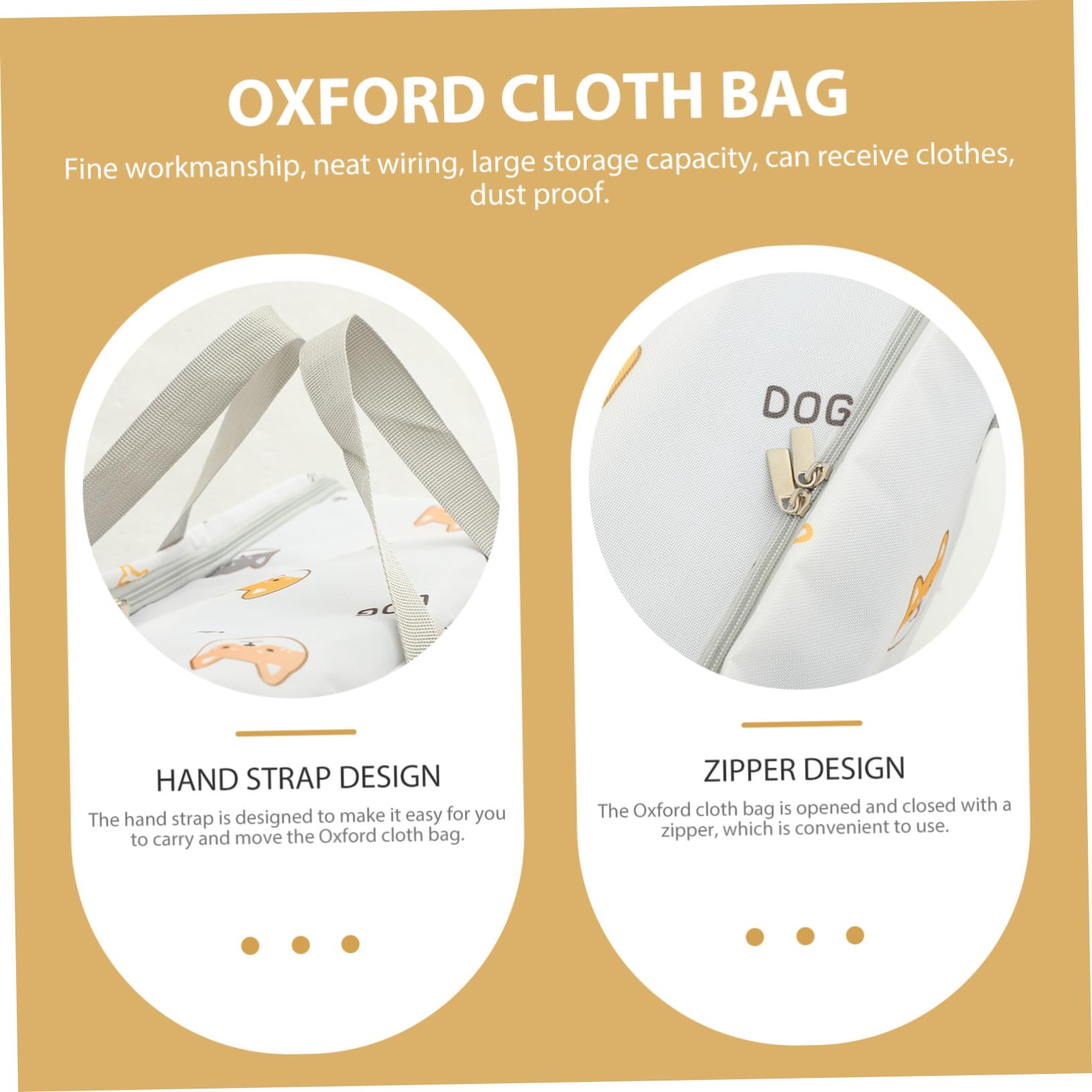 NOLITOY 2 Piezas Bolsa de Almacenamiento de Tela Oxford Contenedores de Almacenamiento Portátiles Grandes Organizadores de Cosas Prácticas de Equipaje para Viajes para Ropa y Artículos