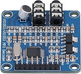 Audio Decode Board, MP3 Decoder Module 12.288 Mhz Crystal Oscillator Stereo Earplug Driver for Decoding