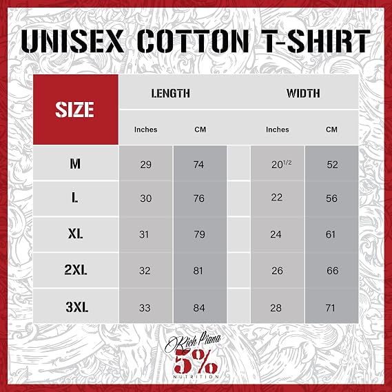 5% Nutrition Rich Piana RP Family Black T-Shirt #271 XL