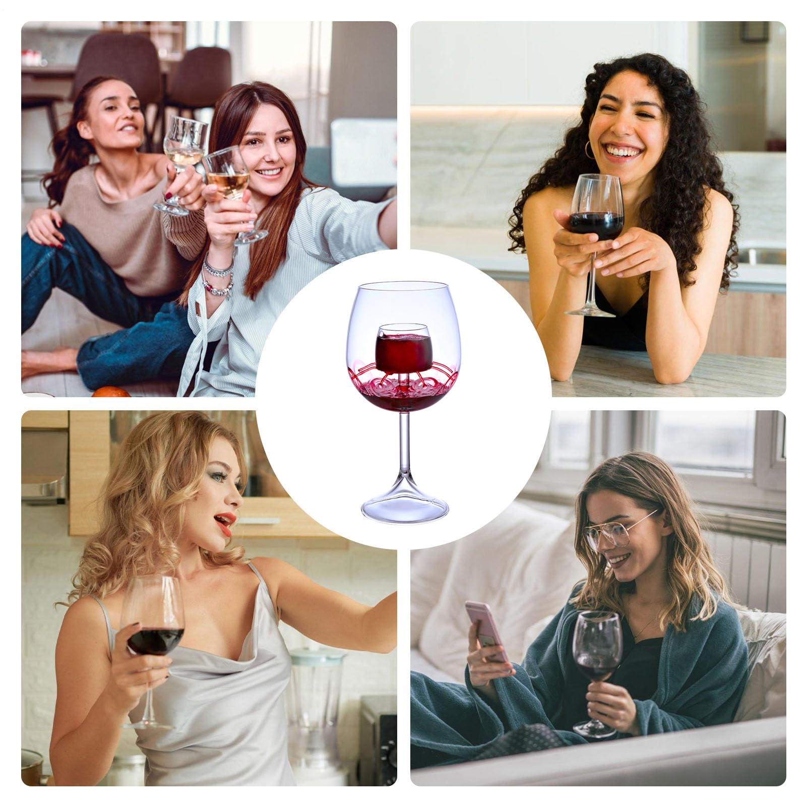 Caraffa per vino in , effetto fontana, aeratore integrato | Decanter Insufflatore Integrato Vetro Trasparente Multiuso Vino Rosso Caffè Tè per Casa Cucina Bar Party Uffici Hote