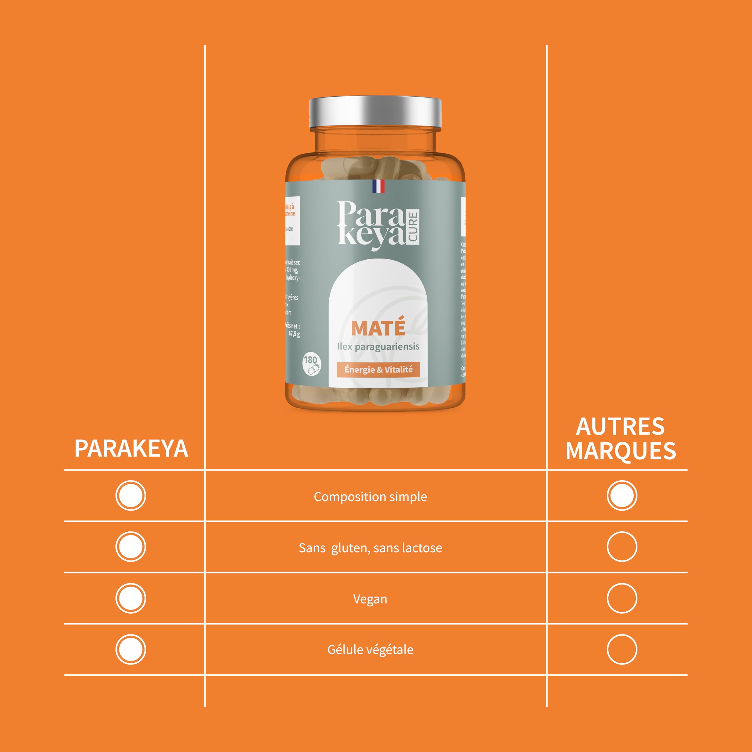 Maté |Energie & Vitalité |Complément alimentaire |180 Gélules