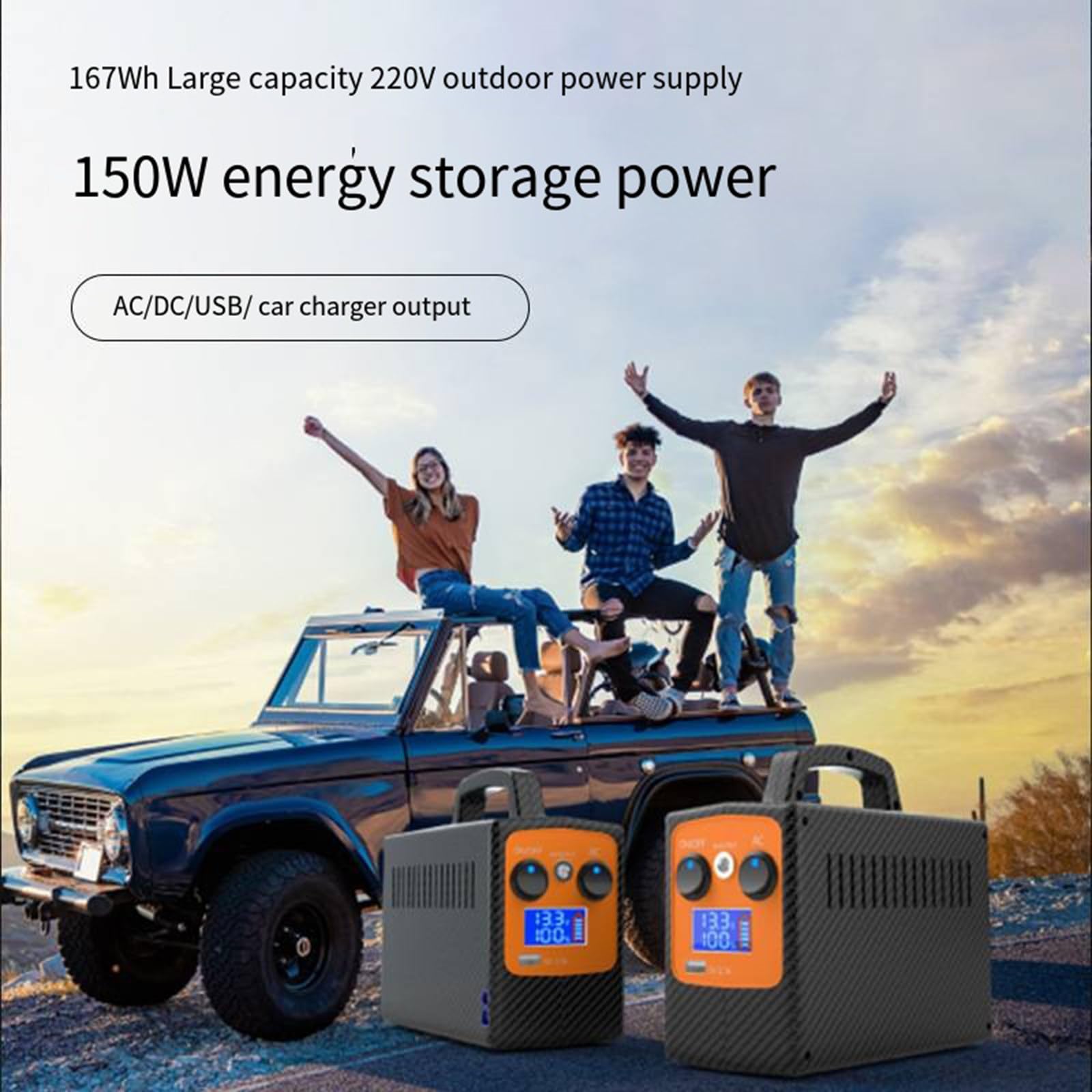 Alimentation Mobile multifonctionnelle de 300 W pour Stockage d'énergie extérieur, Alimentation Portable de démarrage d'urgence pour Voiture
