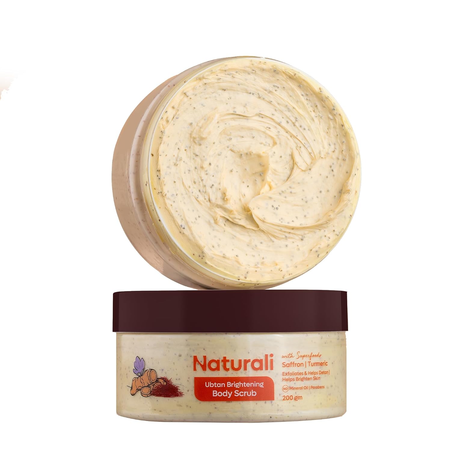 Buy Naturali Ubtan Brightening Body Scrub | With Superfoods Saffron ...