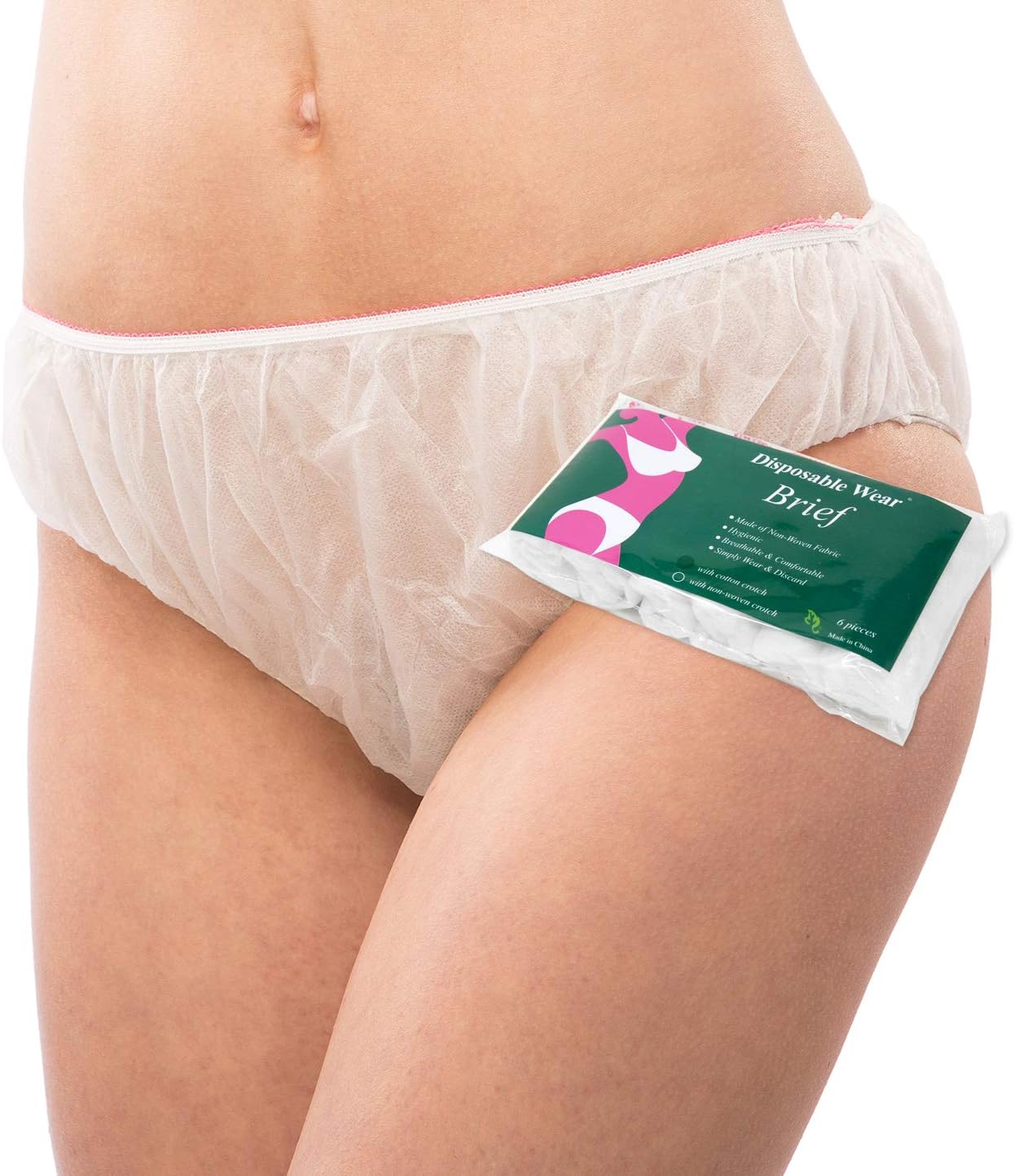 Women's Disposable Panties - APPEARUS Disposable Womens Underwear for Spa, Travel (30 Count/Large)