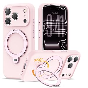 Compatible with iPhone 17 Pro Case 6 3 with 360 Spin Magnetic Ring Stand Compatible with Mag-Safe Soft