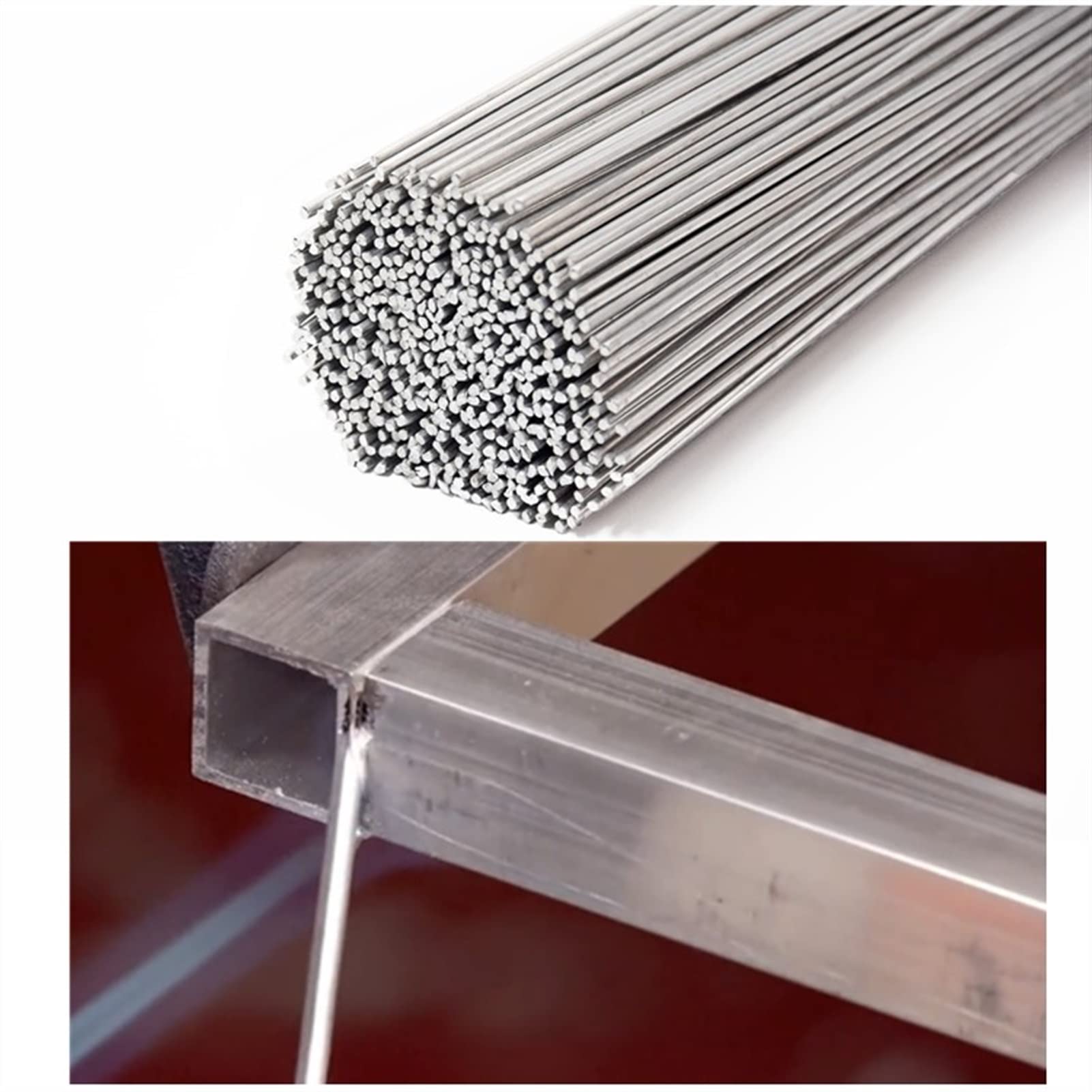 Aluminiowy drut spawalniczy, aluminiowe pręty spawalnicze 500 mm 1,6-2,4 Opakowanie 10 sztuk(2.4mm)