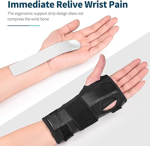 Miniatura 3 de Férula de muñeca para síndrome de túnel carpiano, muñequera de compresión ajustable para mano derecha e izquierda, alivio del dolor para artritis,