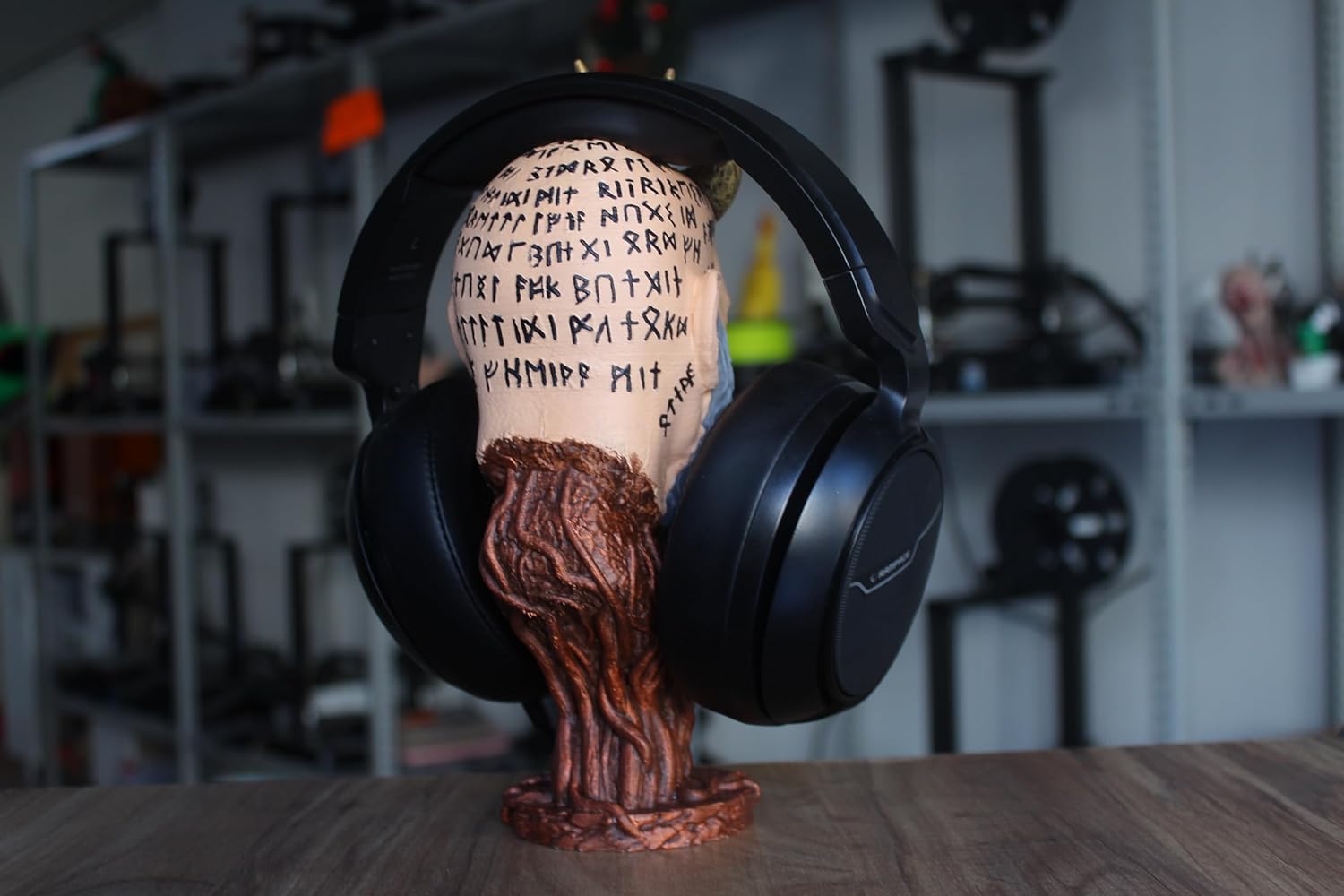 God Of War - Mimir Headphone Holder Stand Universal Headphone Stand for Desk - Solid Plastic Headset Stand for Desk - Headphone Holder Desk Stand, Gaming Headphone Stand, Headphones Stand Compatible