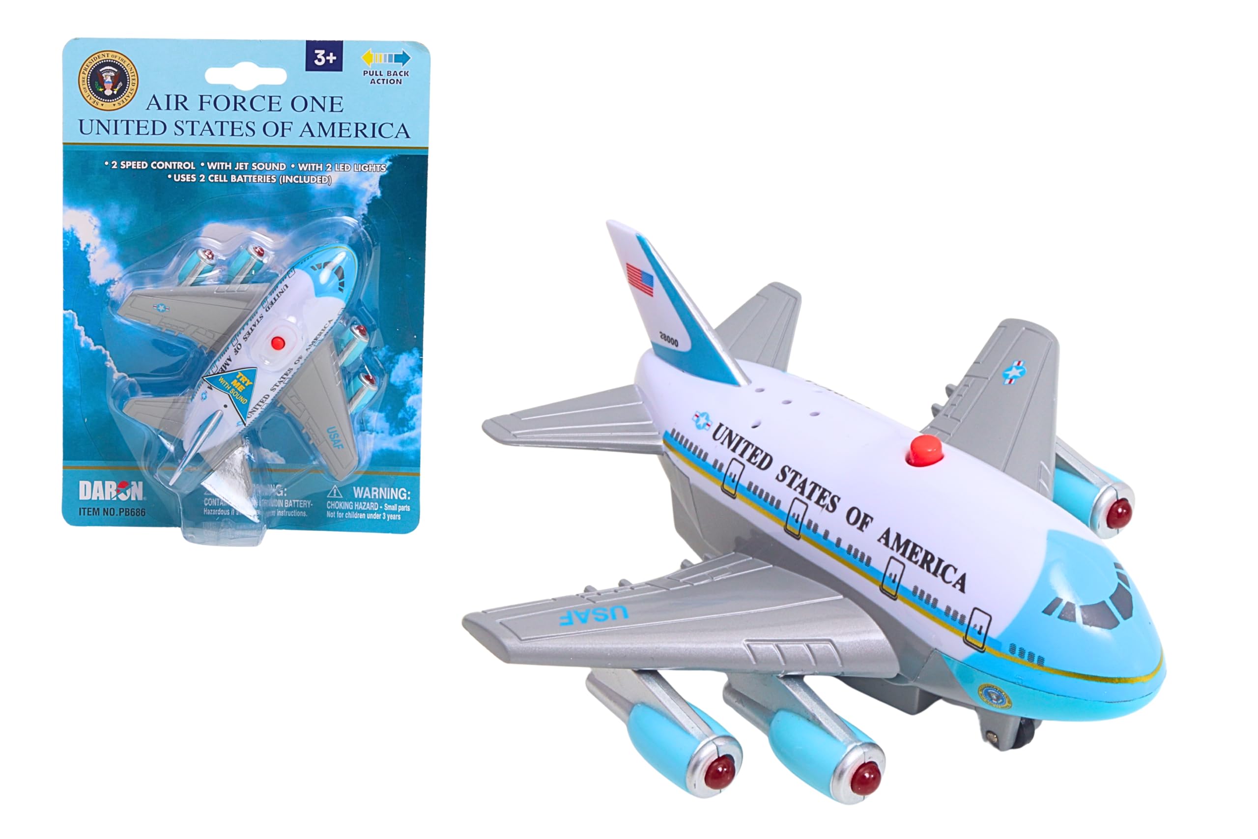 Amazon.co.jp: Daron Air Force One プルバック 飛行機 おもちゃ
