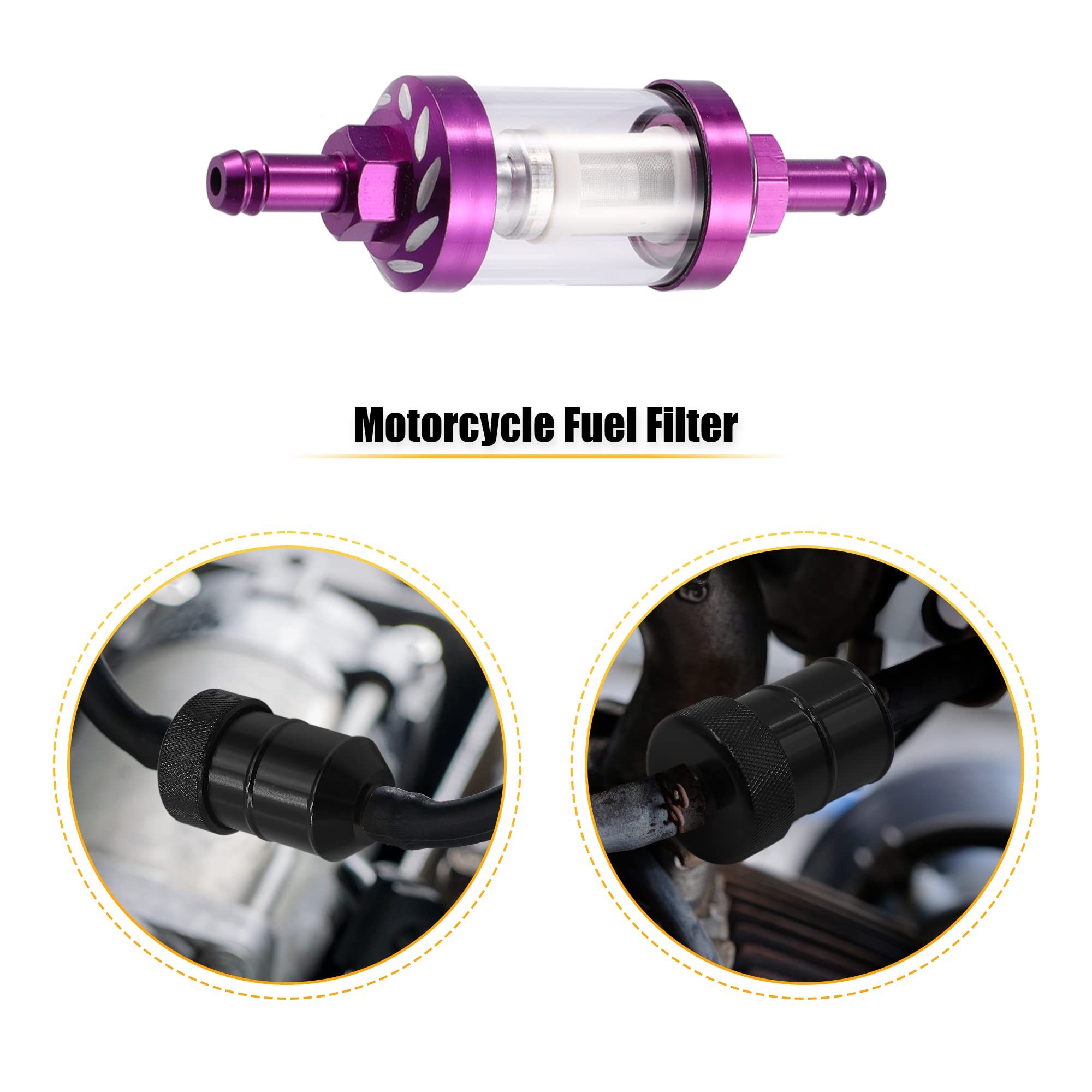 T O　1105040 Amazon.com: X AUTOHAUX Purple Universal Fuel Filters Engine Inline