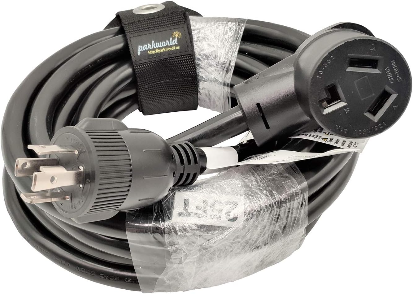 Parkworld 886139 Generator Adapter Cord Locking 4 Prong Male NEMA L14-30P to 10-30R Dryer 3-Prong Receptacle (1.5FT)