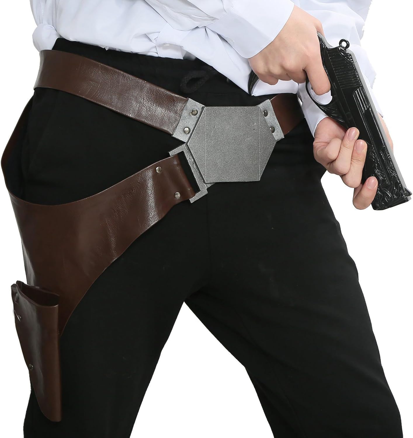Xcoser Adult Han Solo Belt Cosplay Costume PU Holster Belt Props Adjustable