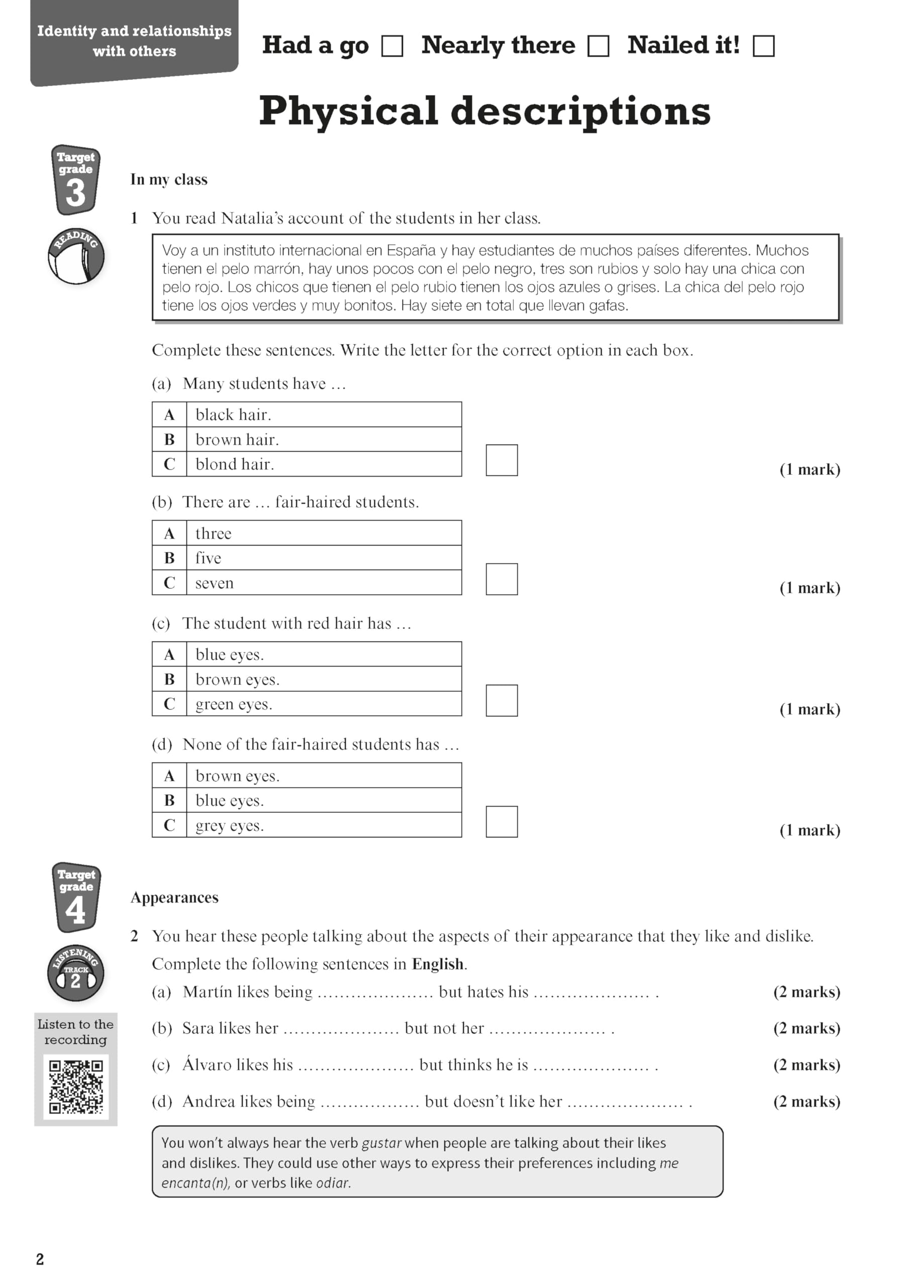 Pearson Revise AQA GCSE Spanish Revision Workbook - for 2026, 2027 exams