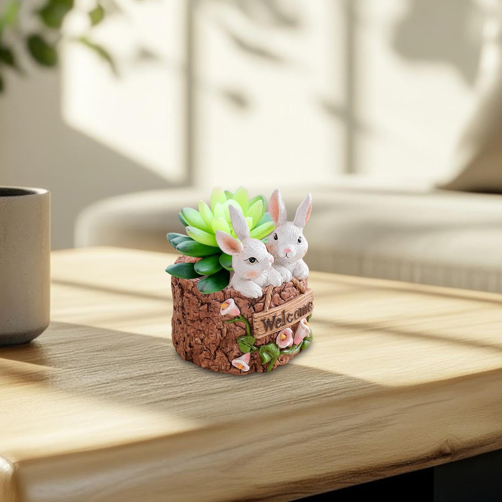 Vaso Decorativo in Resina per Piante, Ideale per Esterni, Patio.