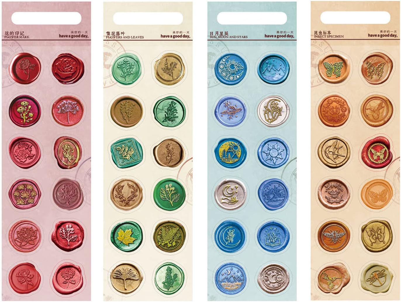 Wiicoyk シーリングワックス風 シール ステッカーセット シーリングスタンプシール 封蝋風 封印シール おしゃれ Diy