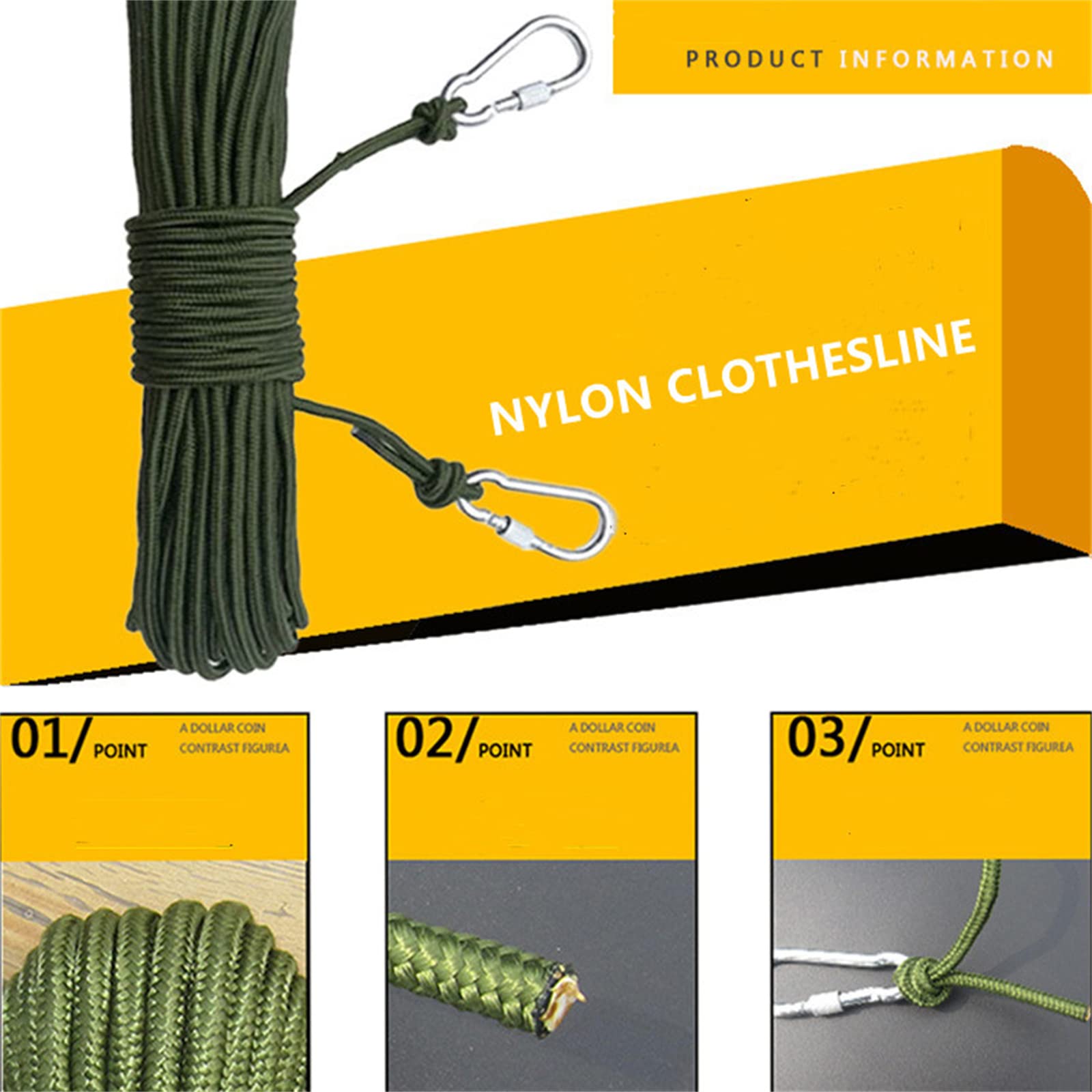 Corde à Linge de 8 Pieds,Corde de Séchage en Nylon Antidérapante, Corde à Linge de Voyage Portable Réglable pour Voyage à L'hôtel,Camping en Plein Air/intérieur