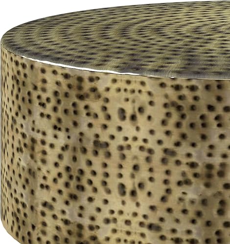 Miniatura 141 de SIMPLIHOME Preston - Mesa auxiliar de metal industrial moderna de 22 pulgadas de ancho en cobre antiguo, totalmente montada para la sala de estar y