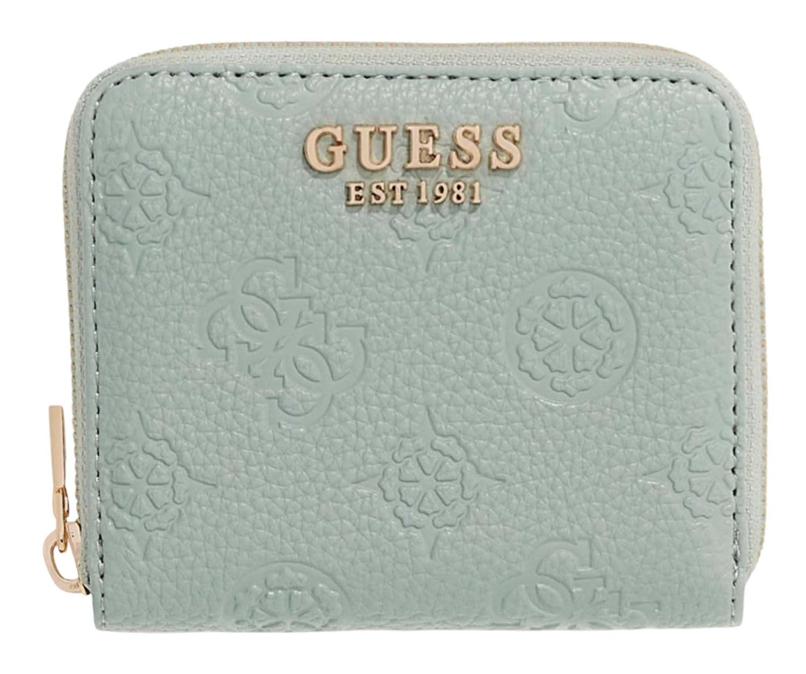 GUESS Monedero Cresidia II SLG Zip Around Wallet Light Sage Logo Menta