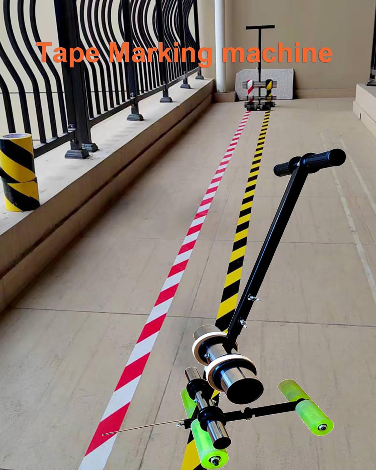 Macchina Per Marcare Nastri, Macchine Per Marcare Campi Sportivi, Macchina Per Marcare Linee Di Avvertimento, Larghezza 4-28 Cm Regolabile Liberamente, Risparmiando Tempo E Fatica, Per Parcheggi