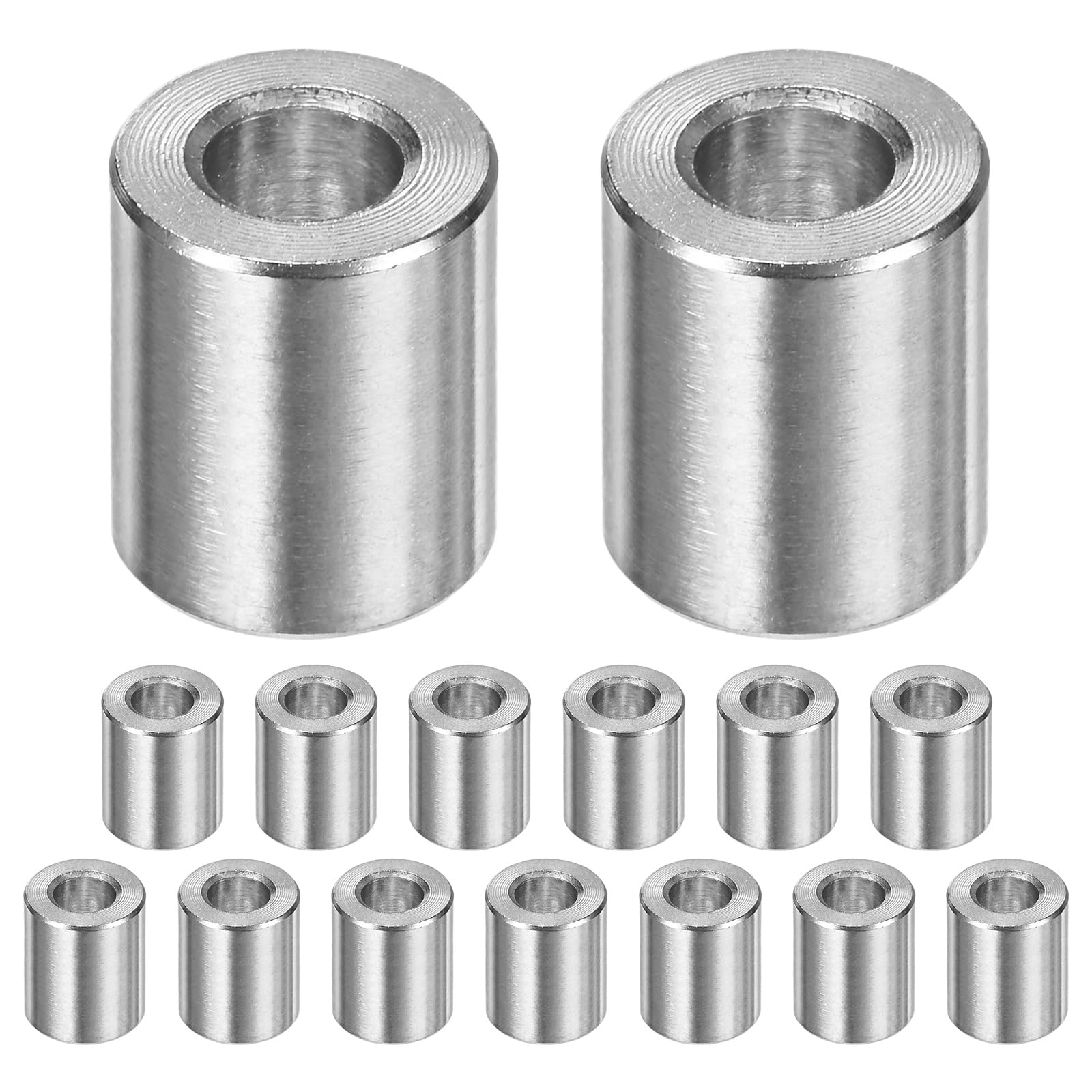M METERXITY 15PCS M6 304 Stainless Steel Spacers 6mm ID x 12mm OD x 13mm l Metal Screw Standoff Bushing Plain Finish Round Spacer 304 Stainless Steel for Screws Bolts Silver