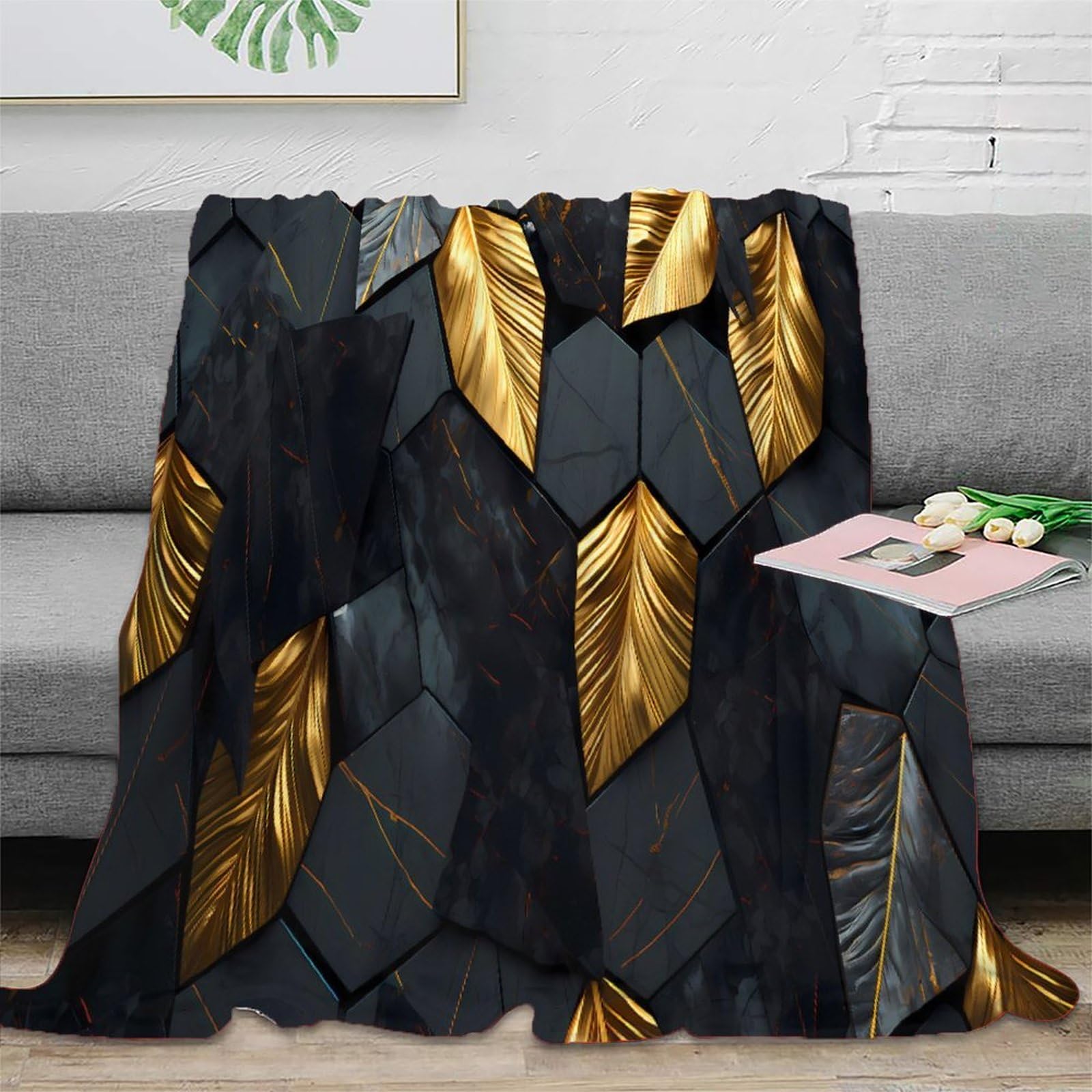Couverture imprimé 3D design moderne abstrait, le cadeau idéal pour couple