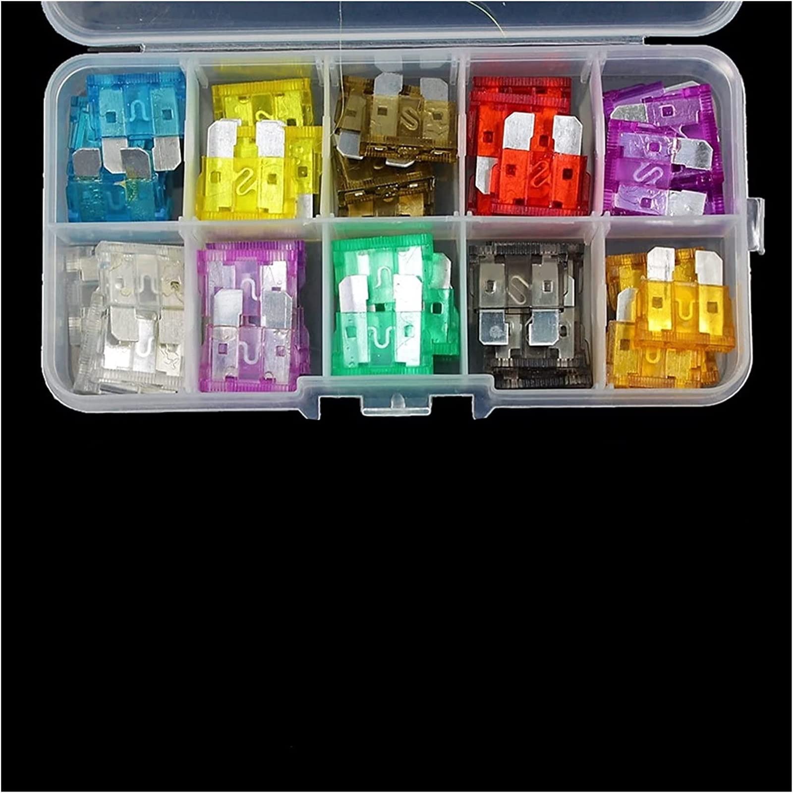 Fusibles de voitures automobiles 2A-35A AMP kit de réglage et boîte de rechange universelle