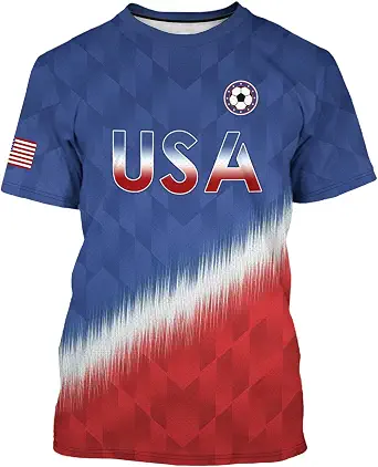 National Soccer Shirt for Men Football Jersey Style T-Shirt Casual Training Tee for Fans Sports Matches Game Day Outfit