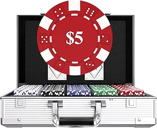 HEITOK Profi Pokerkoffer 1000 Chips Set 11,5g | Metallkern Chips im abschließbaren Alu Koffer | Inkl. 2 Kartendecks, Würfel & Dealer Button | Für Texas Hold'em & Casino Abende