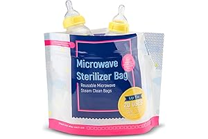 Impresa 15 Pack Microwave Baby Bottle Sterilizer Bags: Sanitize Bottles, Soothers, and Teethers