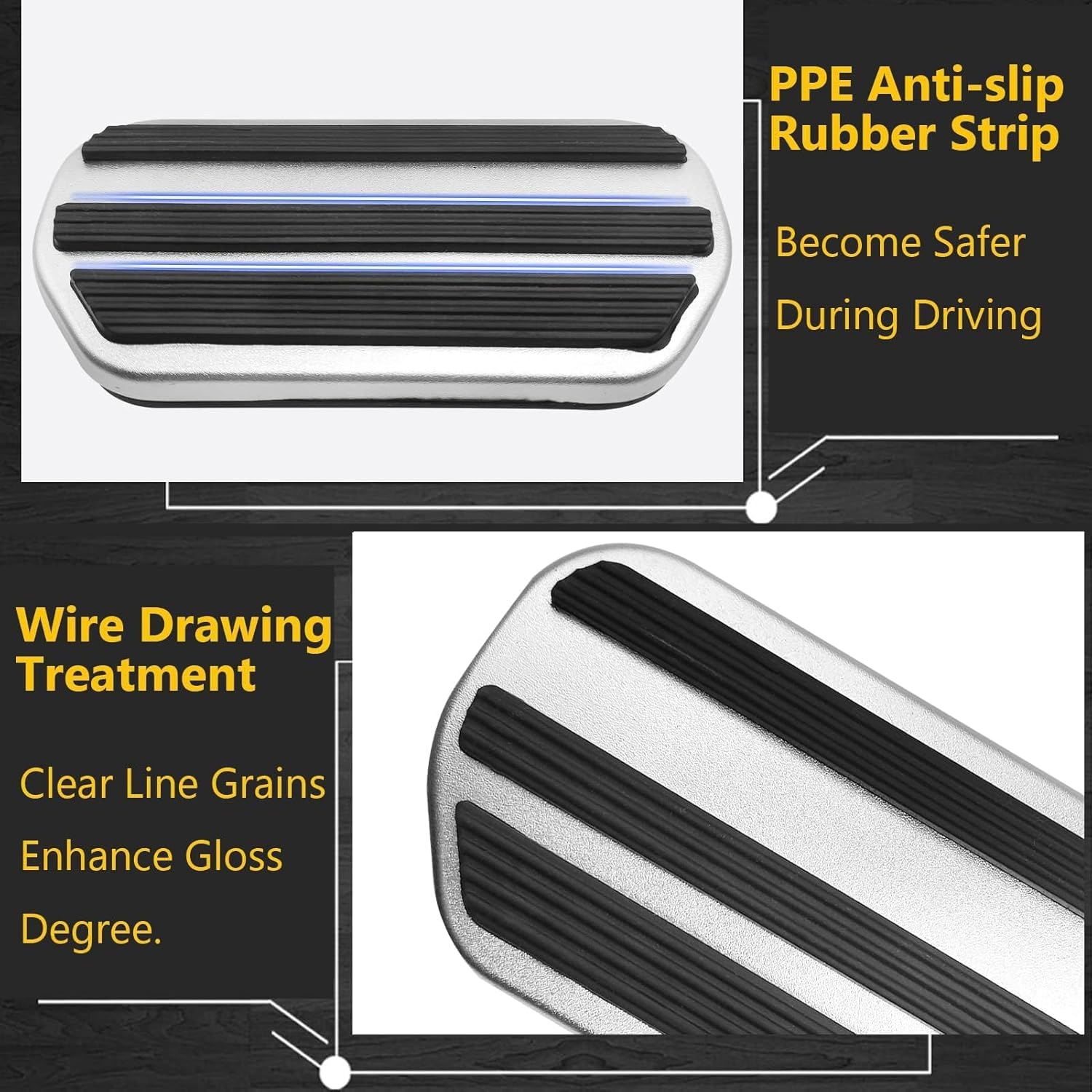 TTCR-II for F150 Pedal Covers 2021-2024 2025 2026, for F-150 Gas Brake Pedal Covers 2021-2024 2025 2026 (Automatic, 2Pcs)