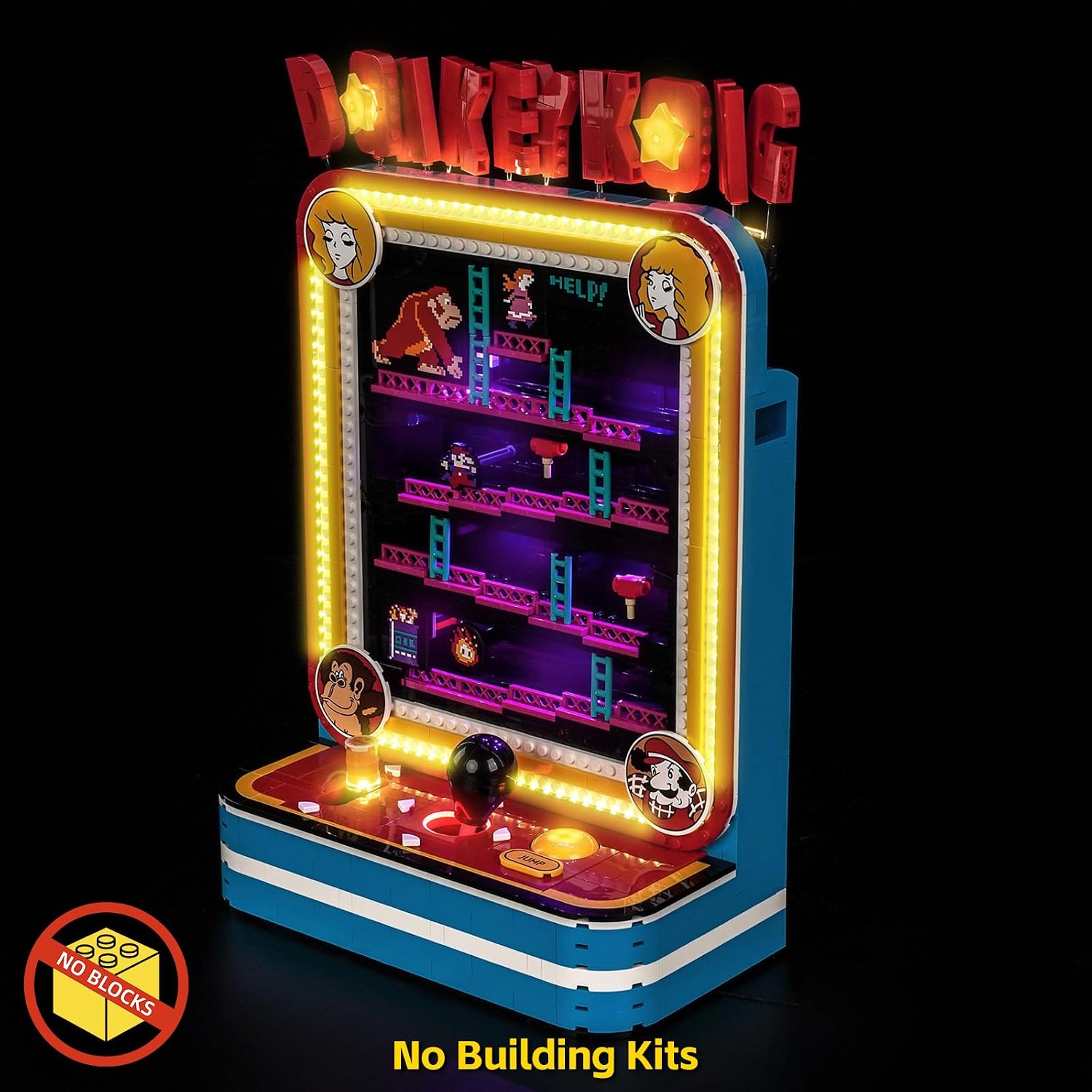 BrickBling Light Kit Compatible with Lego Donkey Kong Arcade 72051 | Classic Version Lighting Kit, No Model Included