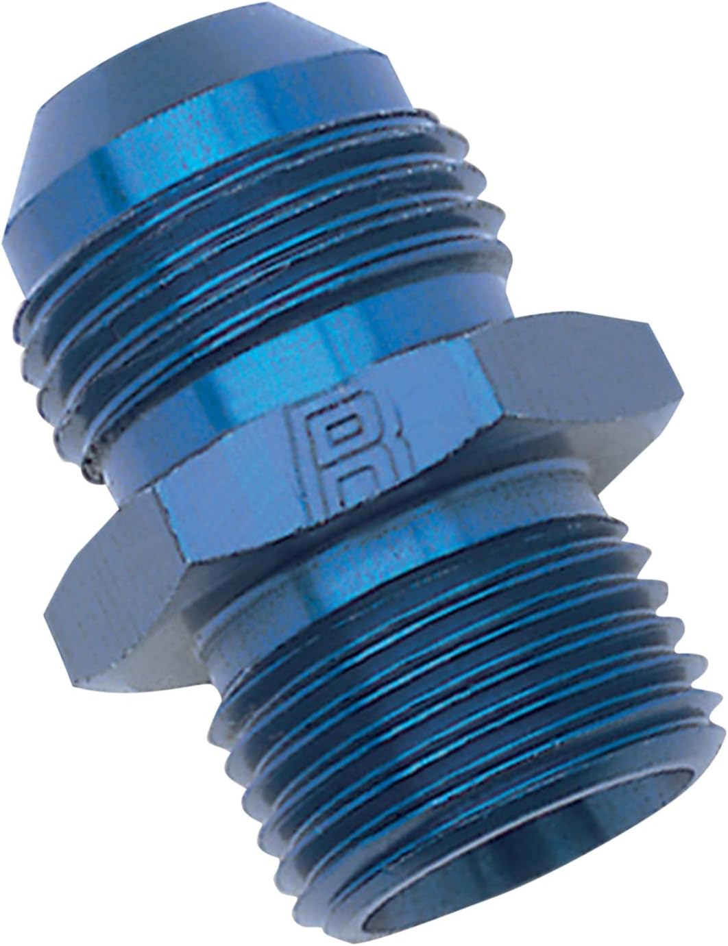 Russell Performance -4 AN Flare to 10mm x 1.25 Metric Thread Adapter (Blue)