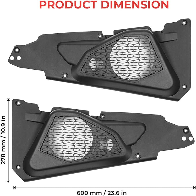 Pods de Parlantes para Puertas RZR, Paneles de 6.5 Pulgadas para Polaris RZR XP 4 1000 miniatura 7