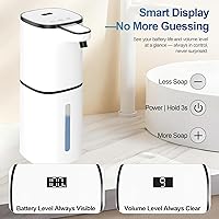 Vista 4 de Automatic Liquid Soap Dispenser, 9 Adjustable Levels, 380ml/12.8oz, Auto Touchless Hand Soap or Dish Soap Dispenser,USB Rechargeable Dispenser,Wall
