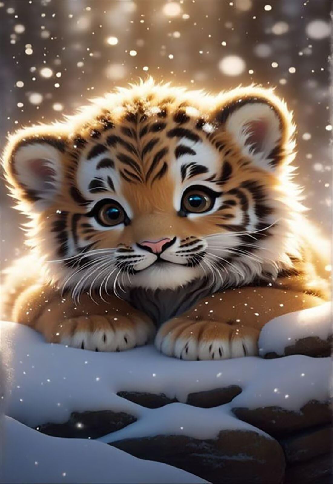 Puzzle 2000 Pezzi Tigre Animale Nevi Puzzle Classici, Giochi Rilassamento e Intelligence, Puzzles Impossible, Idea Regalo Uomo e Donna